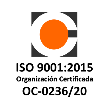 ISO 9001:2015 · Organización Certificada · OC-0236/20